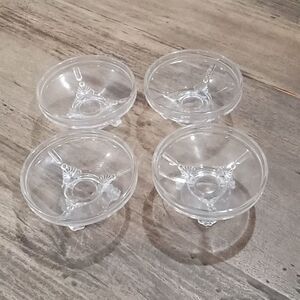 Set of 4 Hobbs Brockunier 1876 viking/Bearded Man pattern 4" x 2" bowls
